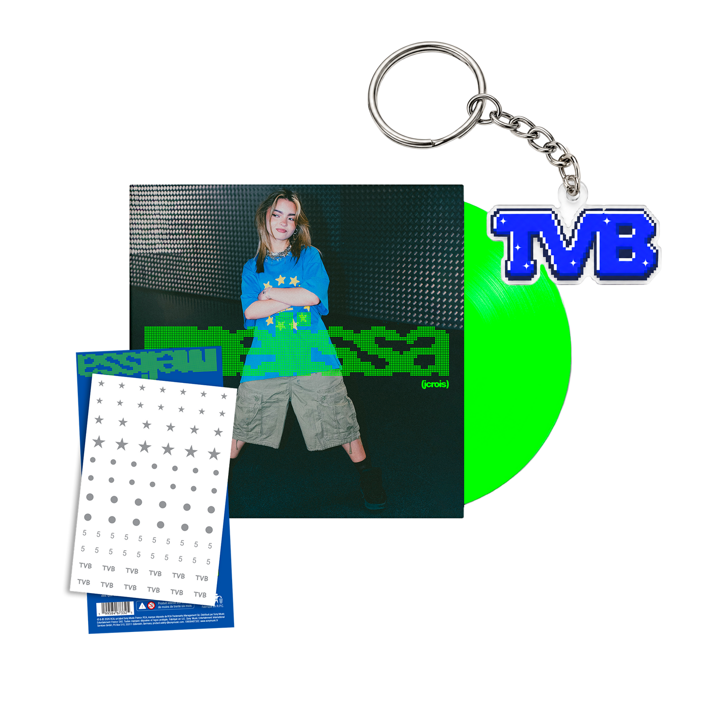PACK VINYLE + PLANCHE NAIL ART + PORTE CLEF
