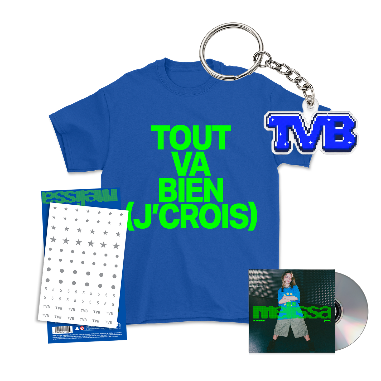 PACK SUPERFAN 1 : CD + PLANCHE NAIL ART + PORTE CLEF + T-SHIRT
